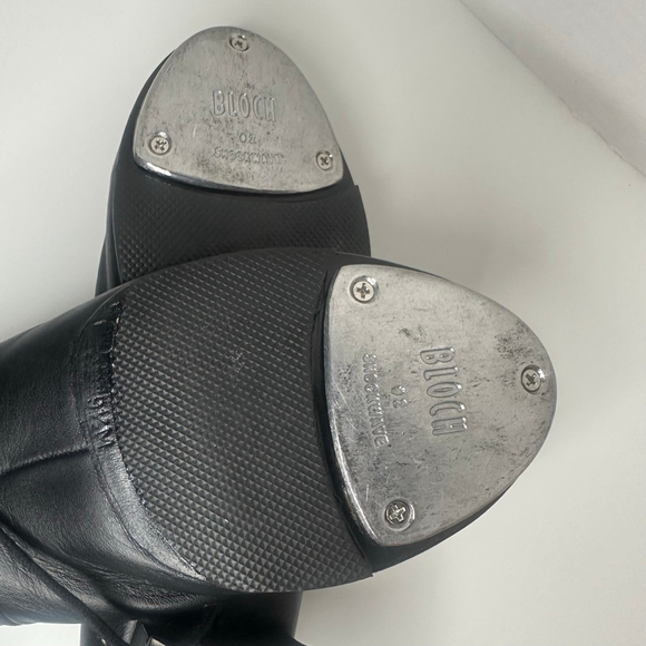 Bloch 9.5 M Black Leather Tap Shoes - Picture 9 of 9